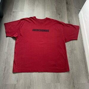 Y2K ABERCROMBIE AND FITCH RED SHORT SLEEVE MENS SIZE XL